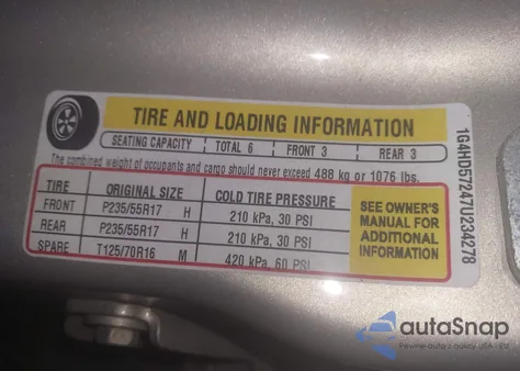 2007 Buick Lucerne Cxl z USA, uszkodzony, nr VIN 1G4HD57247U234278